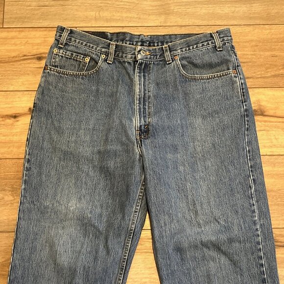 Men's Levis 550 Relaxed Fit Denim Jeans SZ 40x30 Blue Cotton VTG Red Tab - Picture 2 of 12